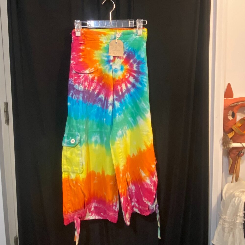 One-of-a-Kind Hand Dyed Artisan Linen 3/4 Pants – Relaxed Fit